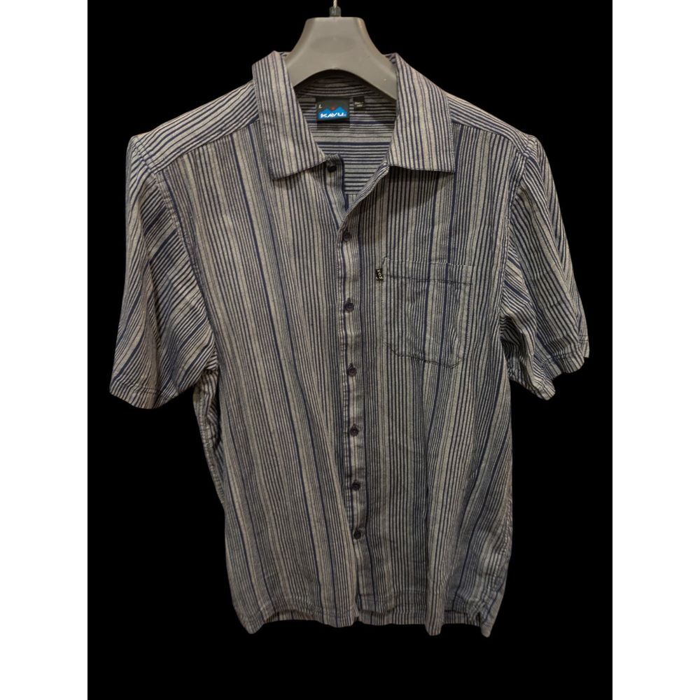 Kavu‎ Large Multi-Colored Short Sleeve Button Down Hawaii Camp Cotton
